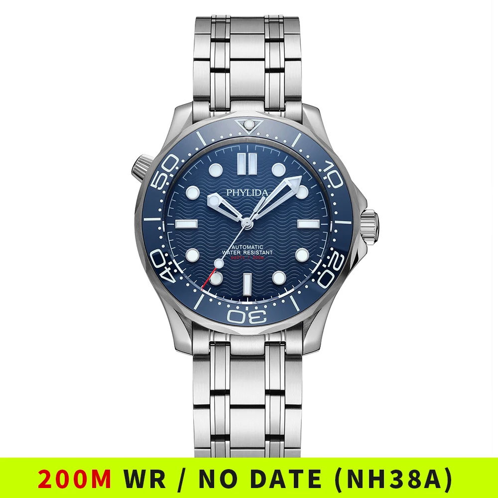 PHYLIDA Dial Azul NH38a Relógi - Seiko Watch Prospex avaliação e preço